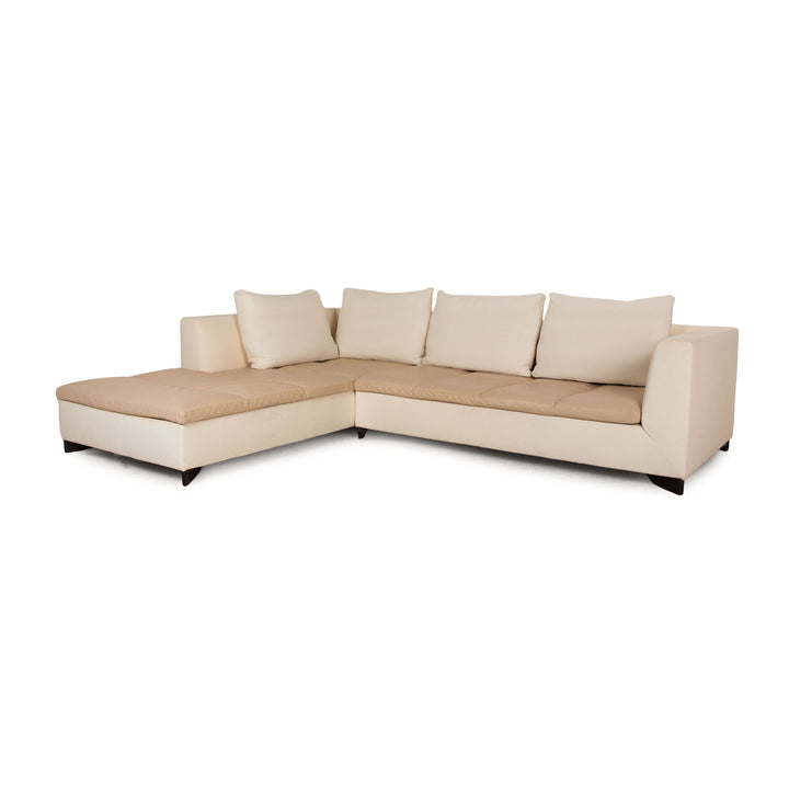 ligne roset Feng Stoff Ecksofa Creme Recamiere Links Sofa Couch