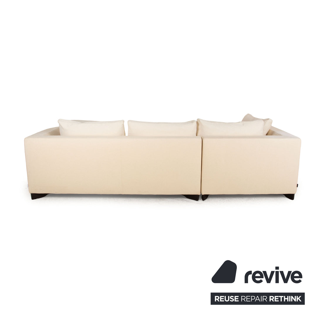 ligne roset Feng Stoff Ecksofa Creme Recamiere Links Sofa Couch