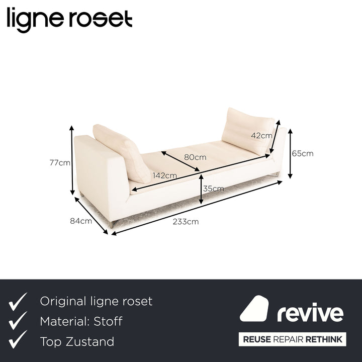 ligne roset Feng fabric lounger cream