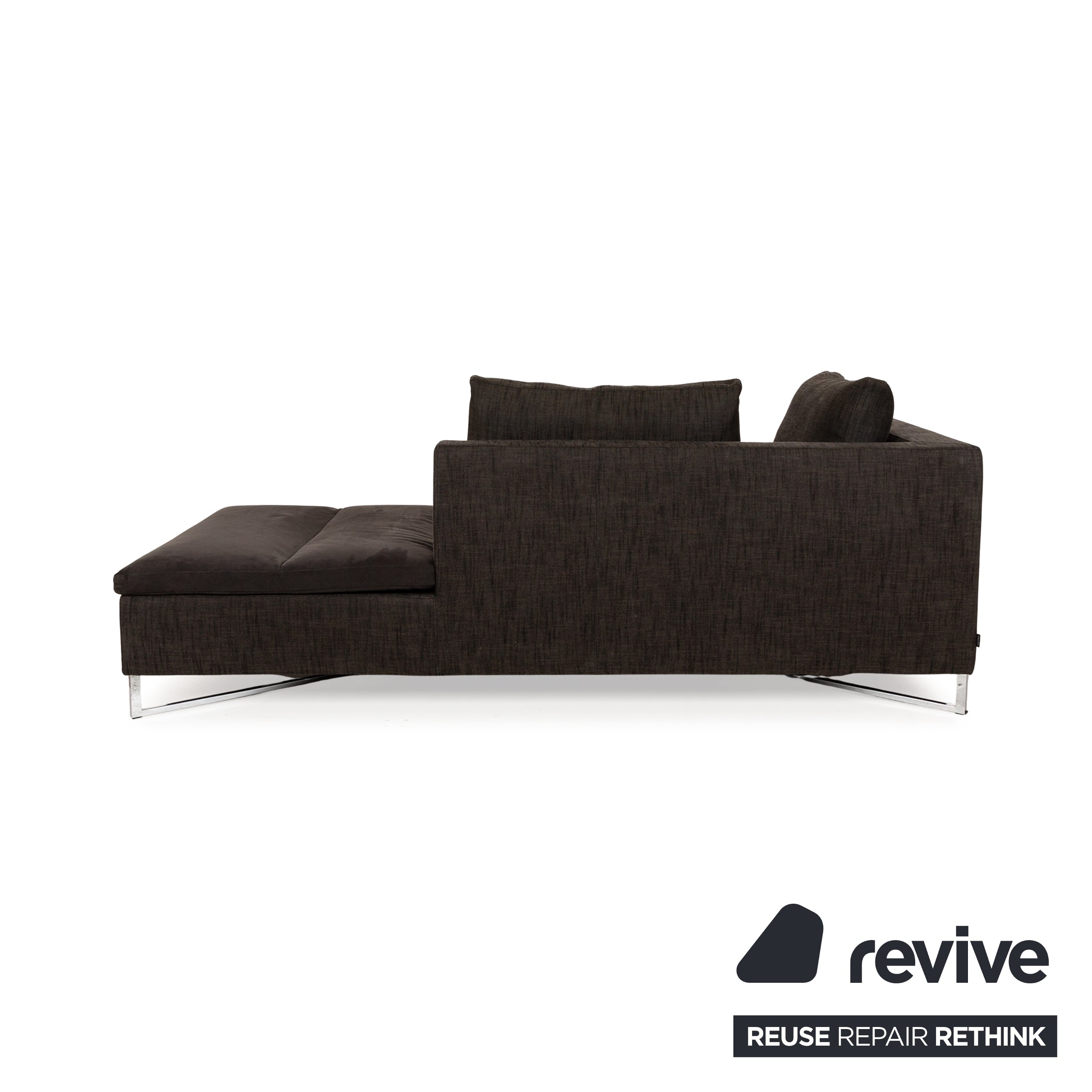 ligne roset Feng fabric lounger gray