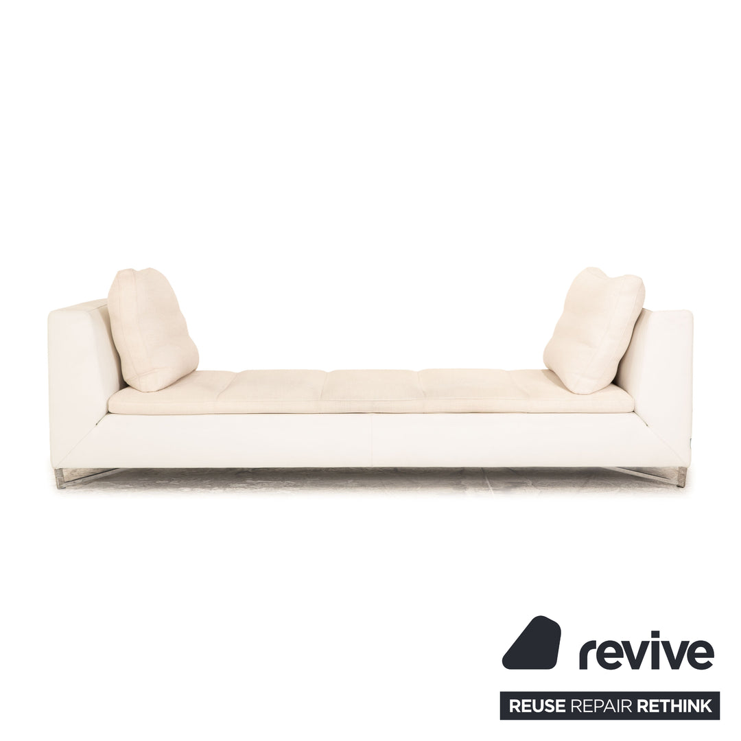 ligne roset Feng Stoff Sofa Garnitur Creme Dreisitzer Liege Sofa Couch