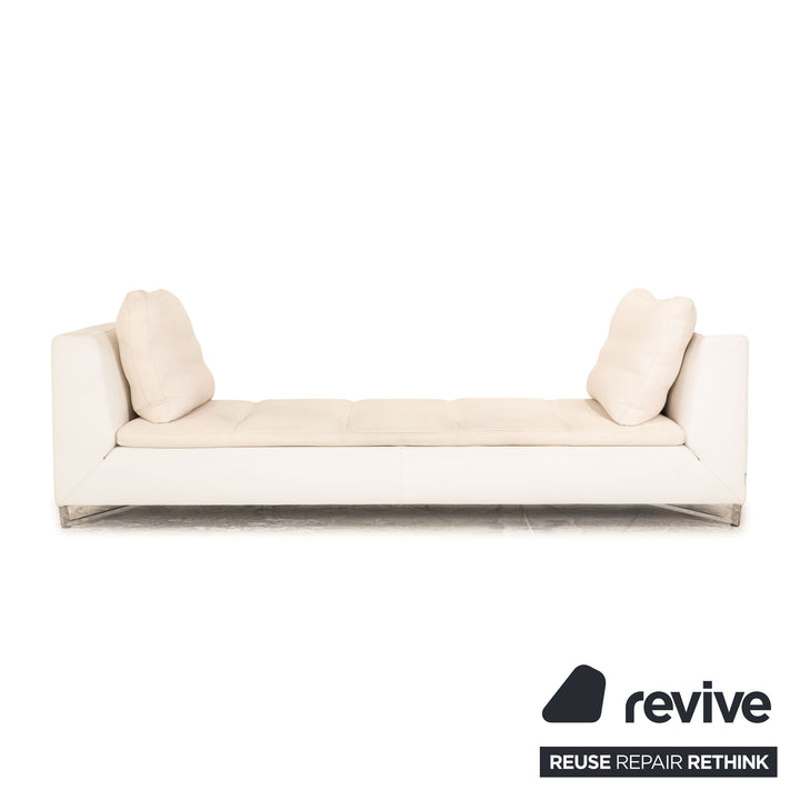 ligne roset Feng Stoff Sofa Garnitur Creme Dreisitzer Liege Sofa Couch