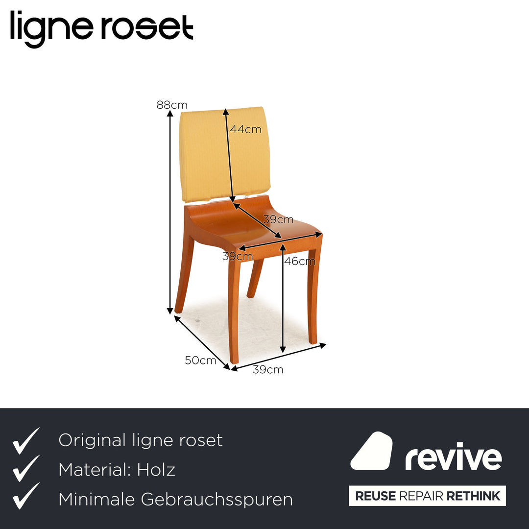 ligne roset Finn wooden chair brown cream