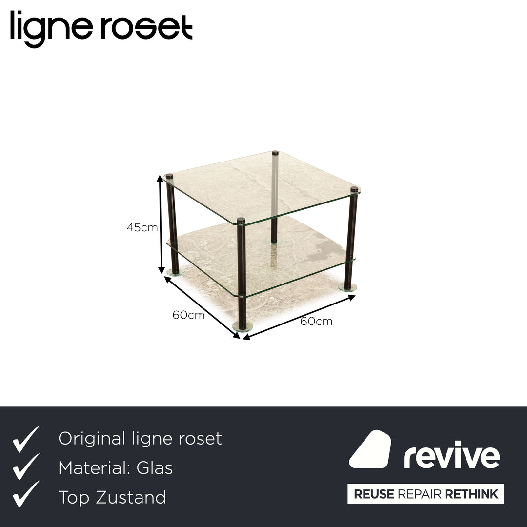 ligne roset Glas Couchtisch Schwarz