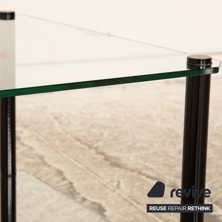 ligne roset glass coffee table black