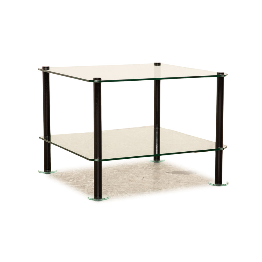 ligne roset glass coffee table black