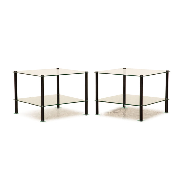 ligne roset glass table set black coffee table