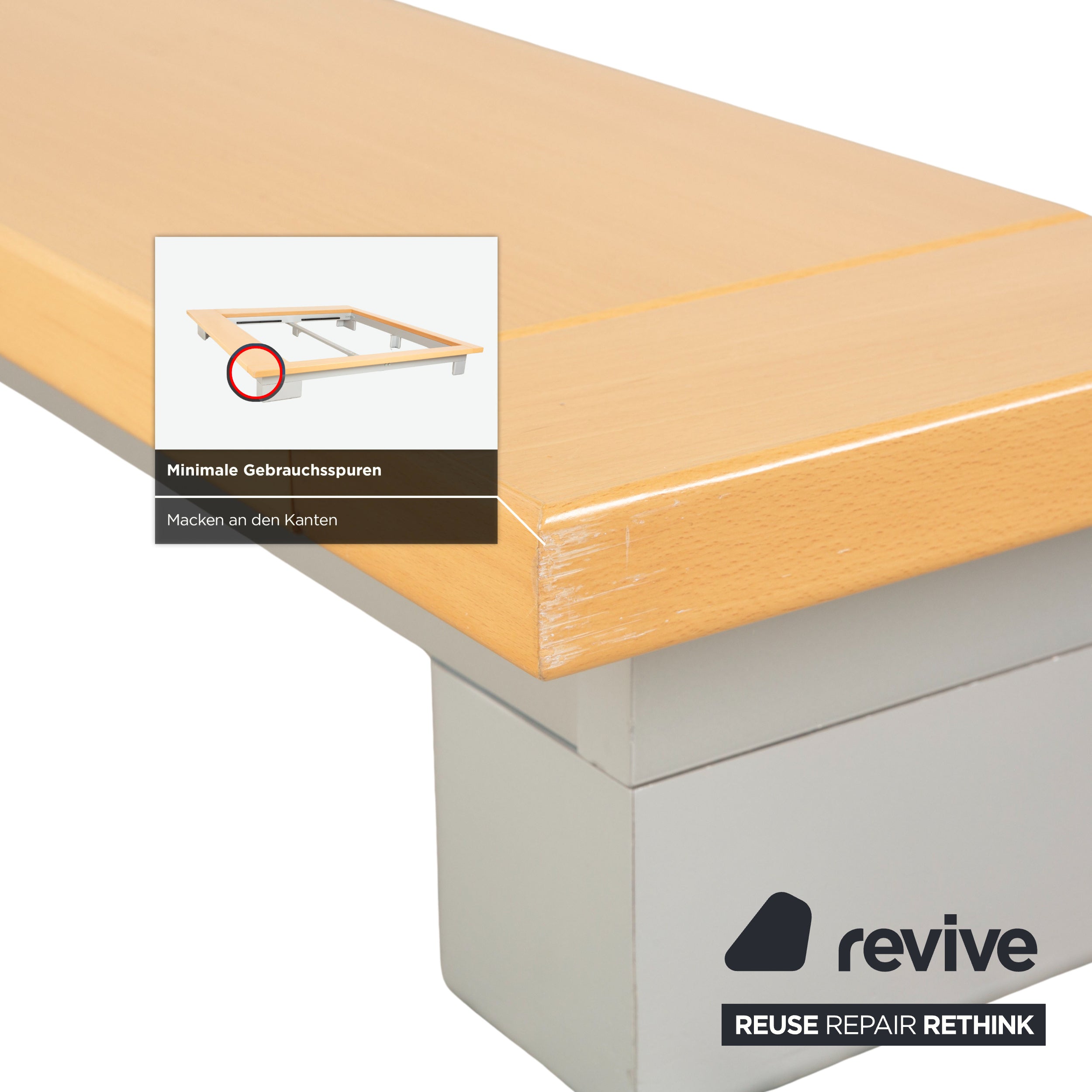 Ligne Roset Holz Bett Doppelbett Braun 200x180 cm