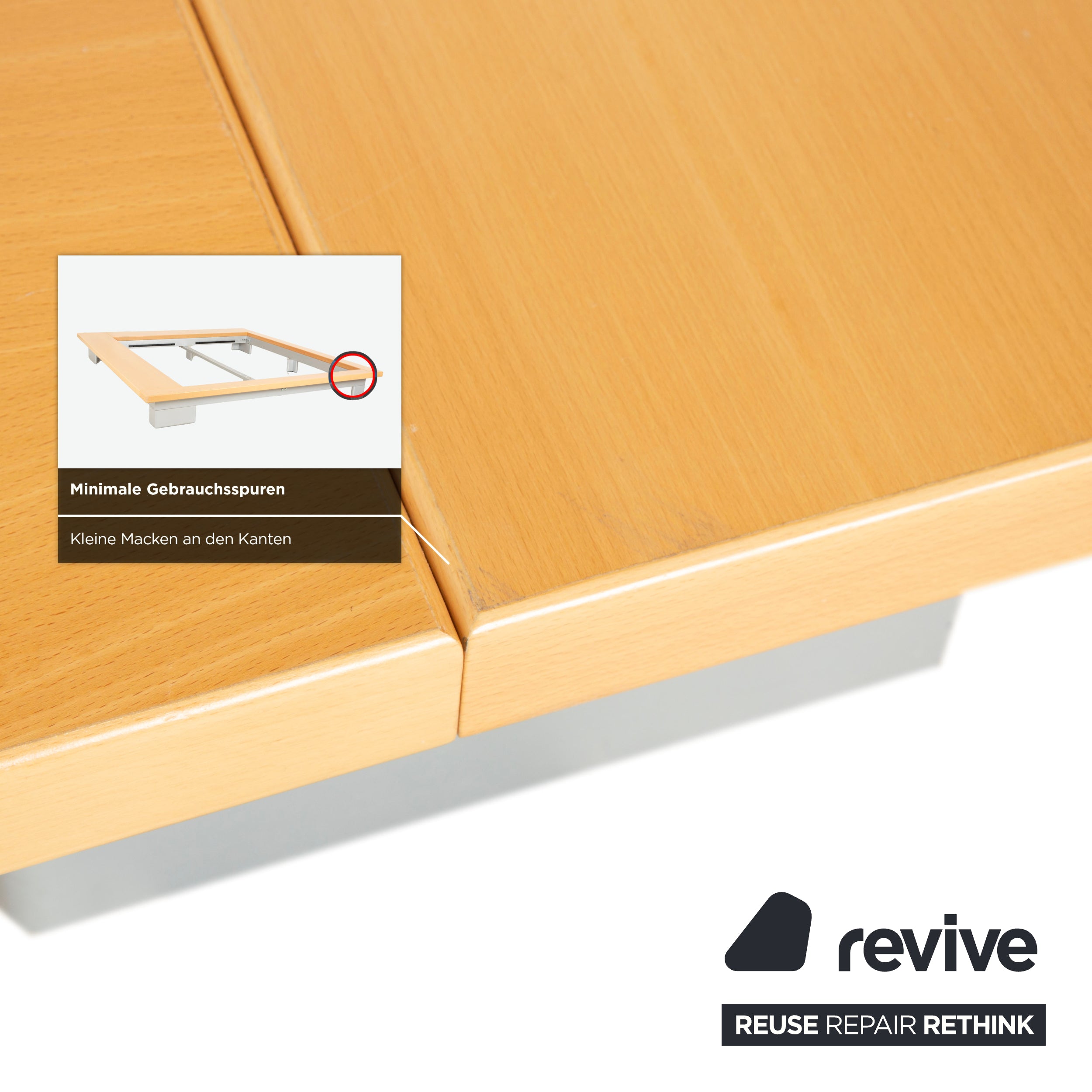 Ligne Roset Holz Bett Doppelbett Braun 200x180 cm