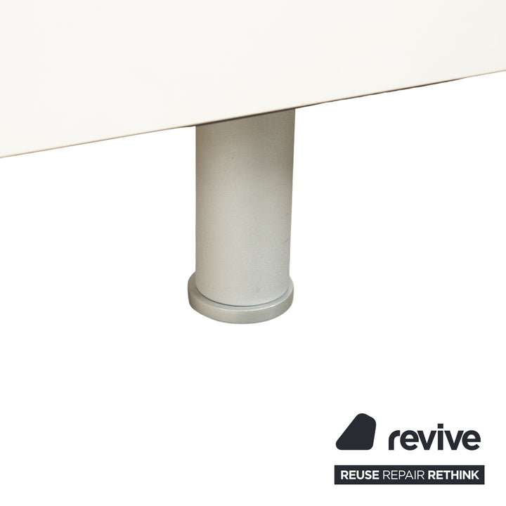 Lit en bois Ligne Roset, blanc/gris foncé, 140 x 200 cm