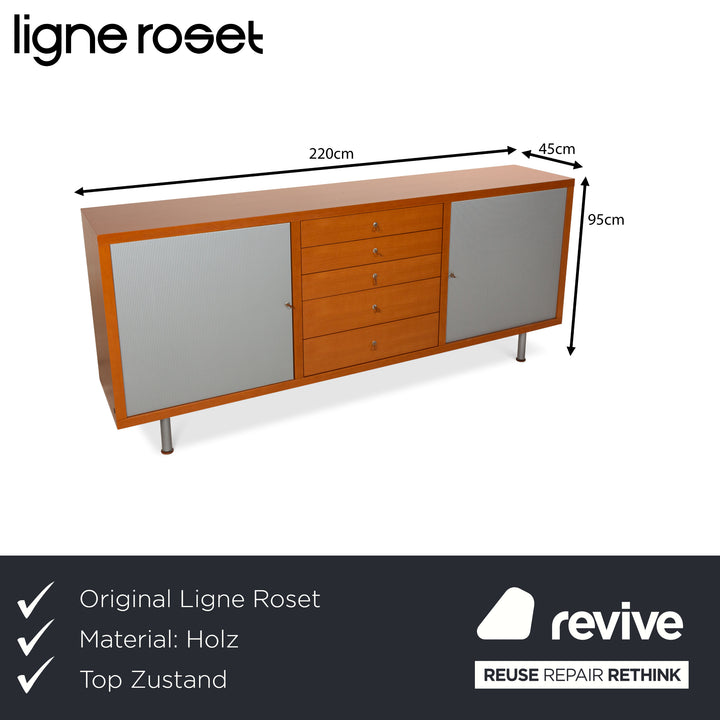ligne roset wooden sideboard brown