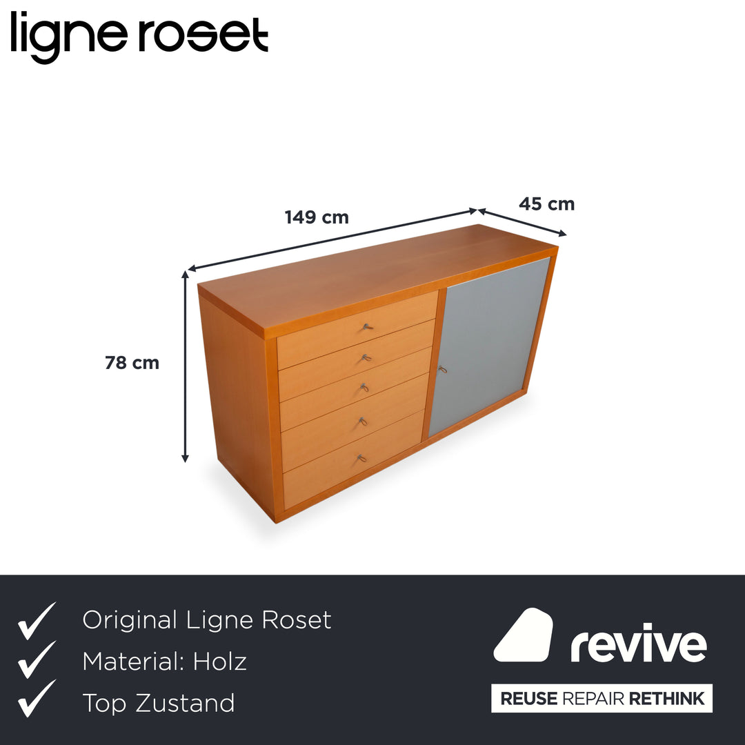 Ligne Roset Holz Sideboard Braun Birnbaum