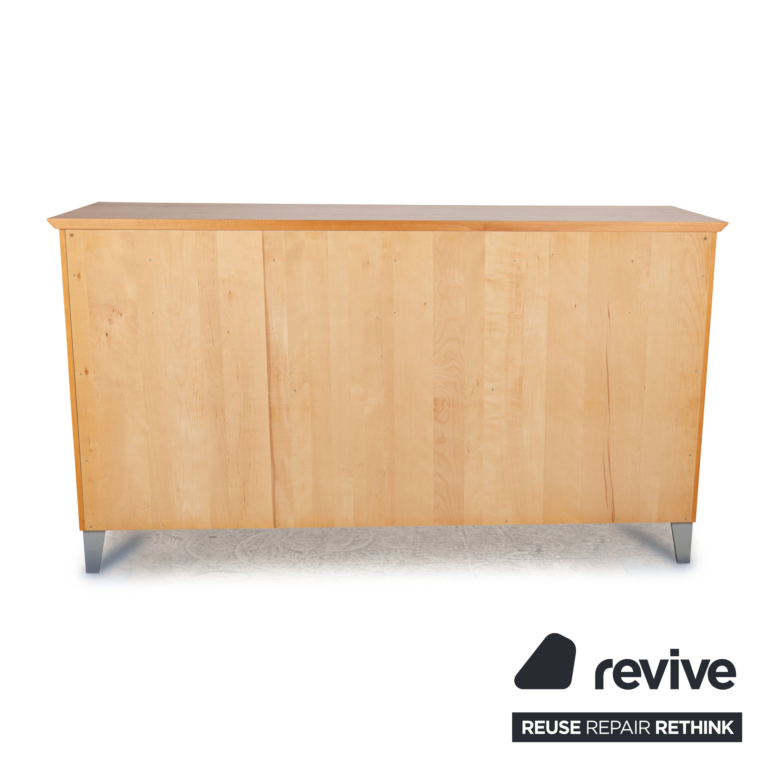 Ligne Roset Wooden Sideboard Brown Silver