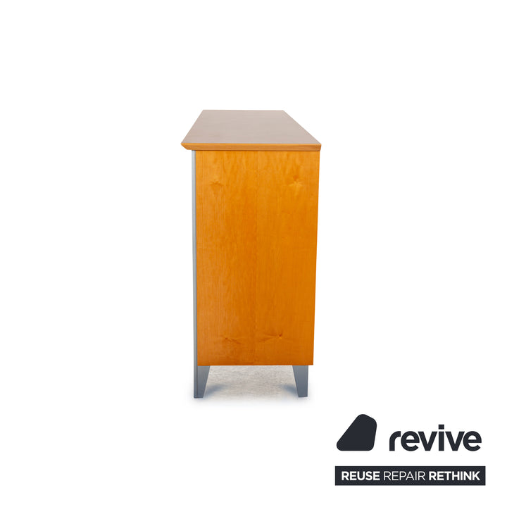 Holz Sideboard Braun Silber