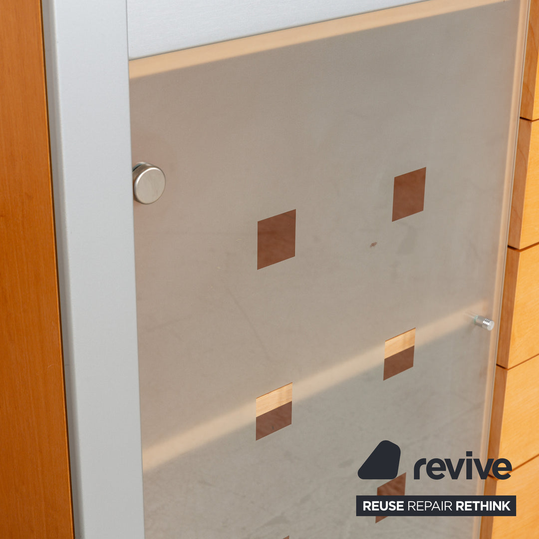 Holz Sideboard Braun Silber