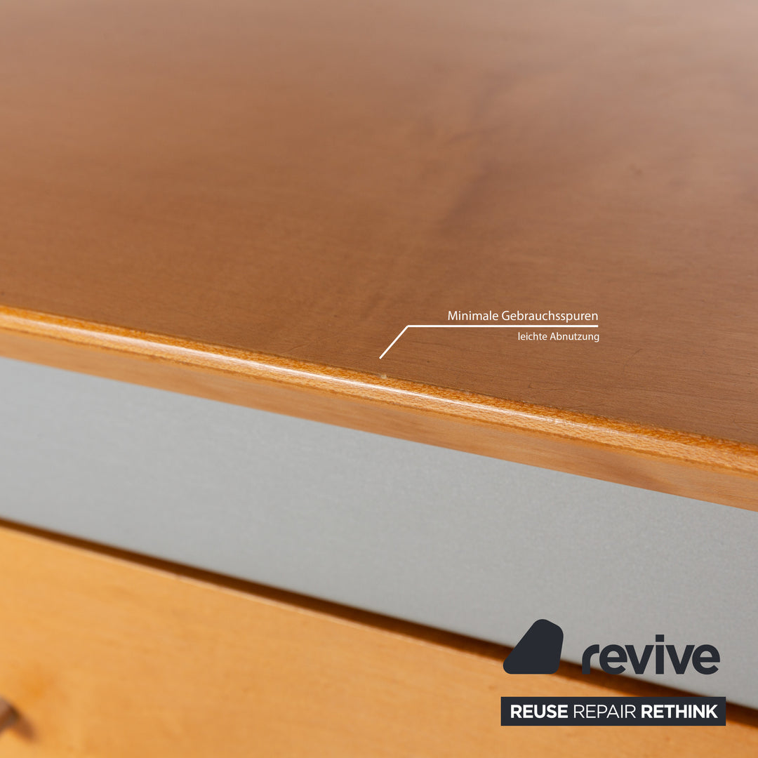 Holz Sideboard Braun Silber