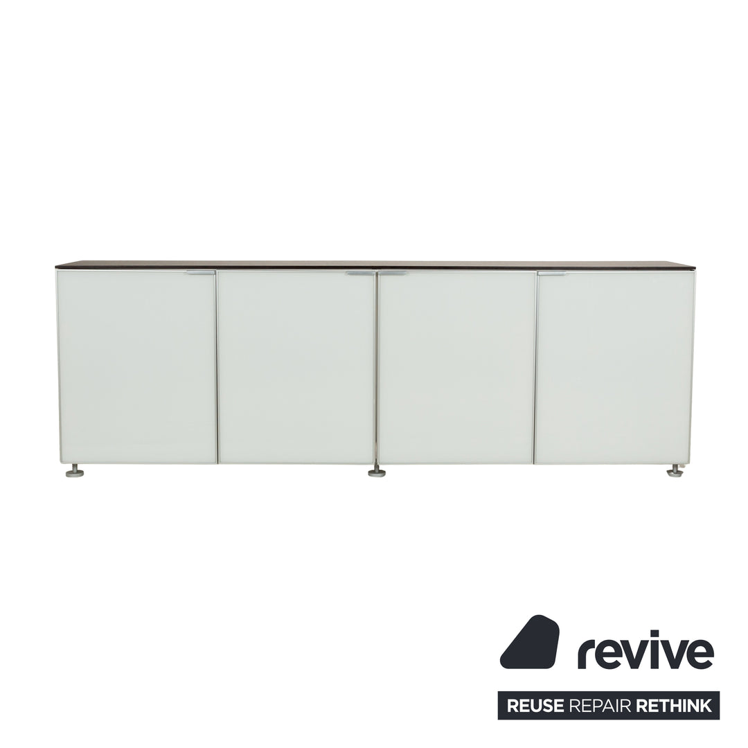 ligne roset Holz Sideboard Braun Weiß