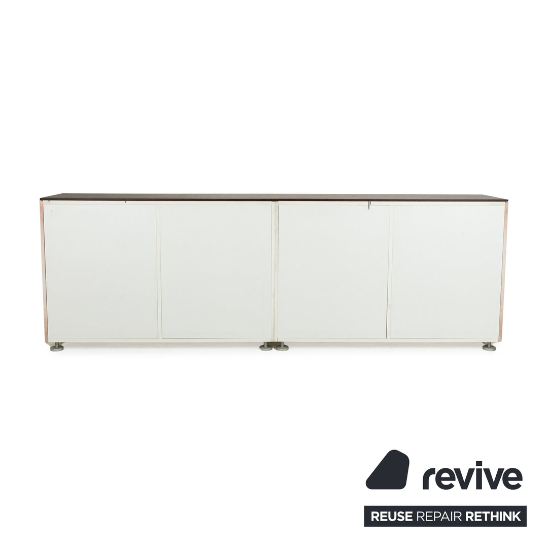 ligne roset Holz Sideboard Braun Weiß