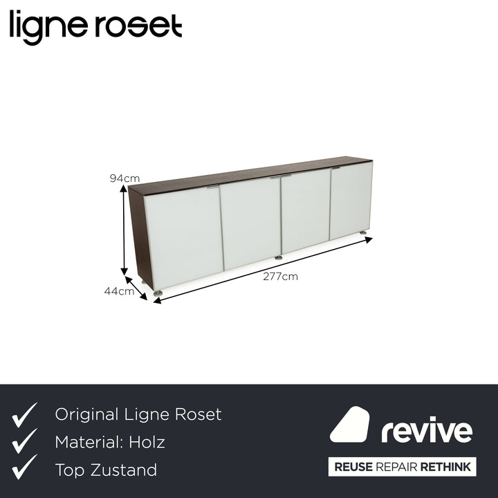 ligne roset Holz Sideboard Braun Weiß