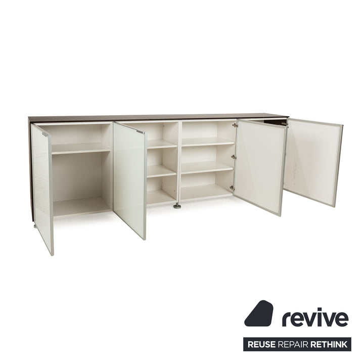 ligne roset Holz Sideboard Braun Weiß