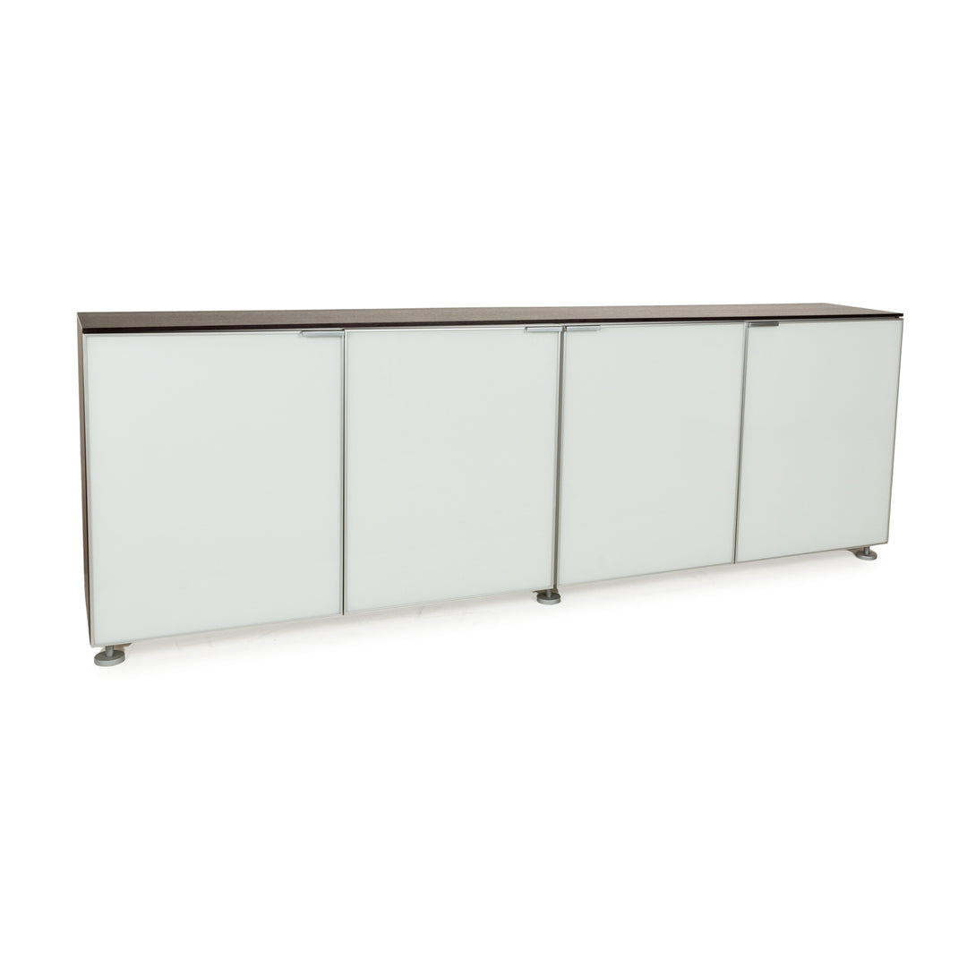 ligne roset Holz Sideboard Braun Weiß