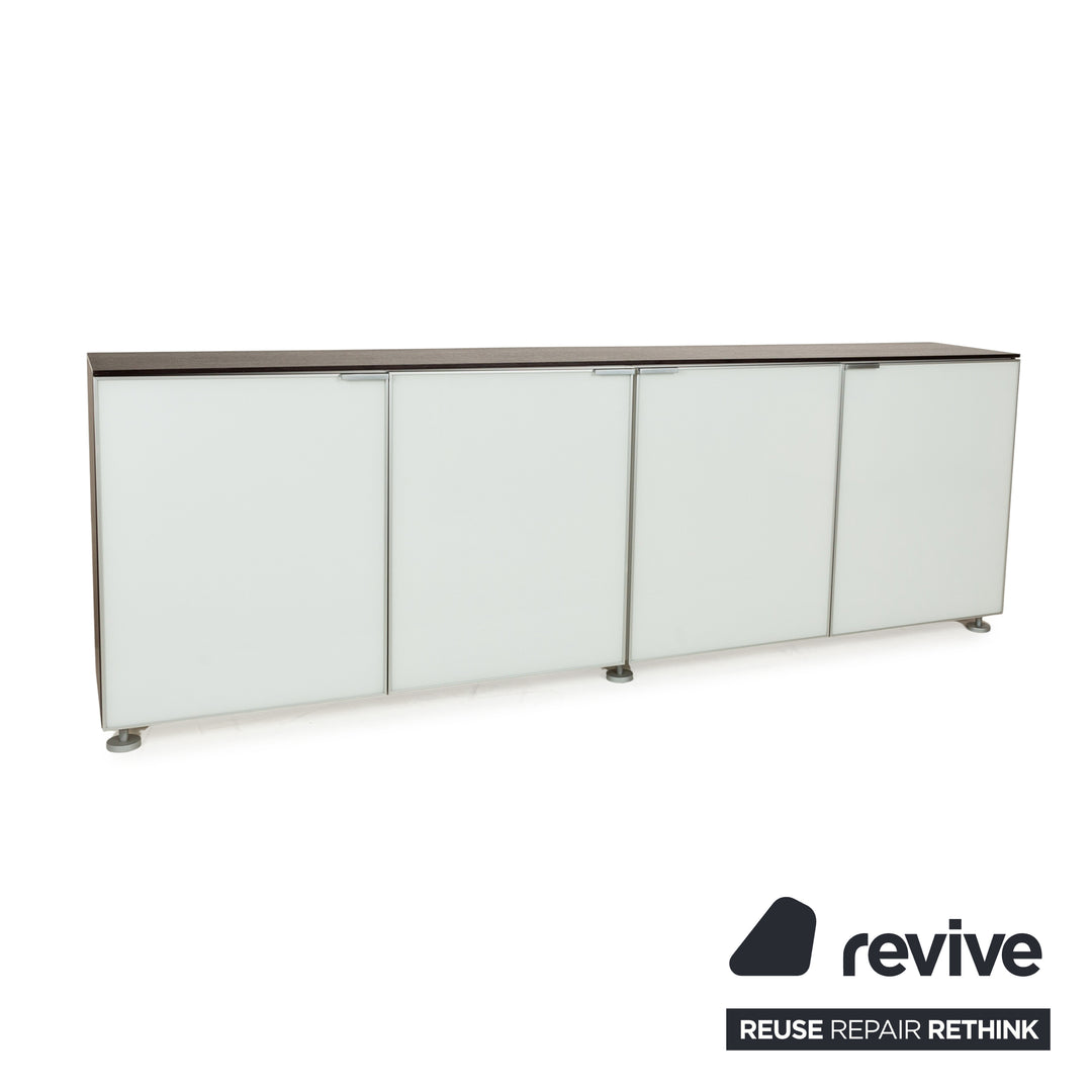 ligne roset Holz Sideboard Braun Weiß