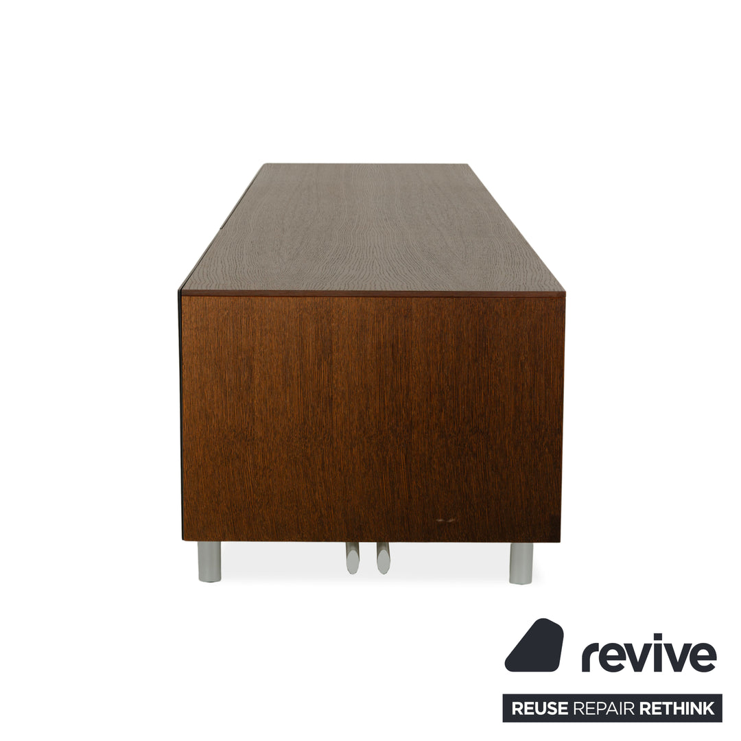 Ligne Roset Wooden Sideboard Grey Brown Lowboard
