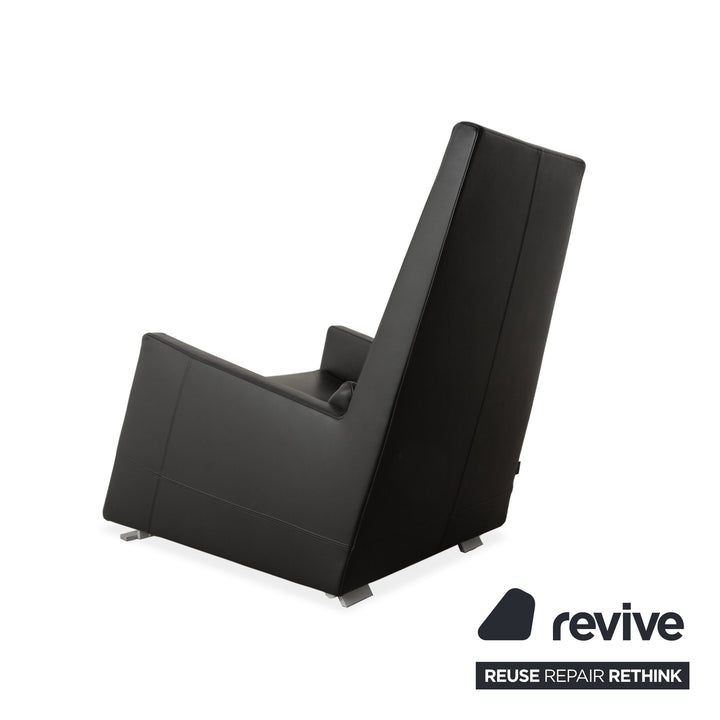 Ligne Roset Jul Leather Armchair Black