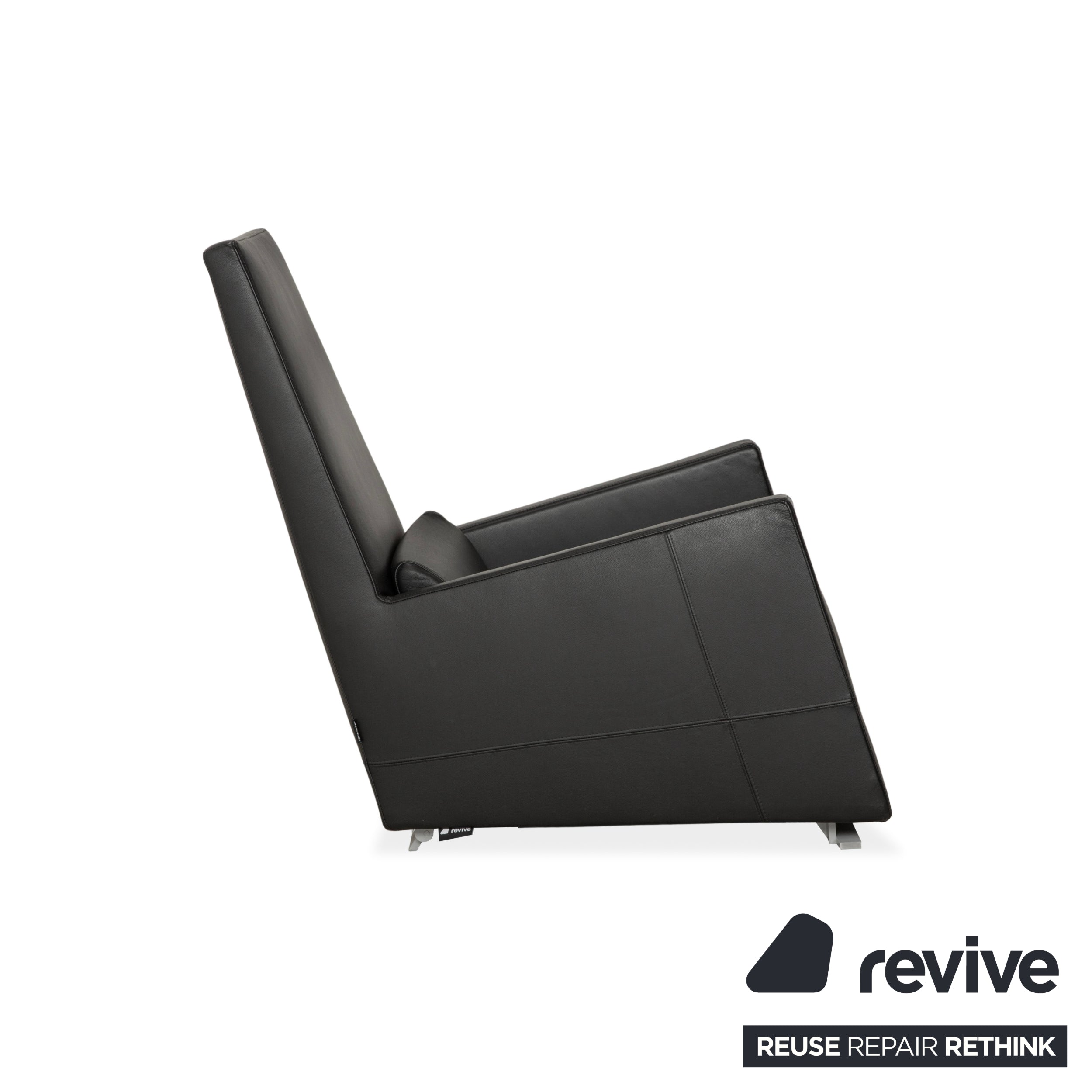 Ligne Roset Jul Leder Sessel Schwarz