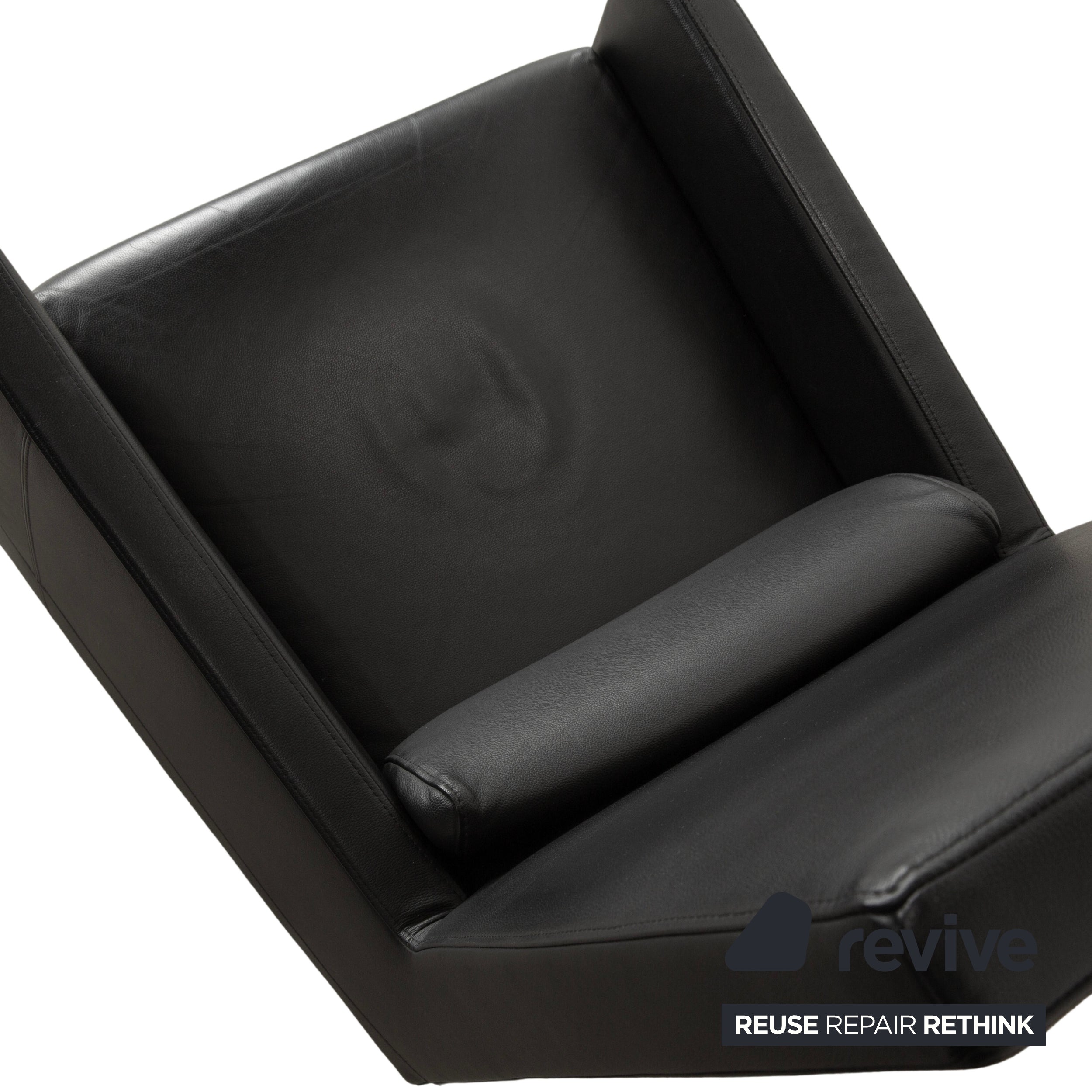 Ligne Roset Jul Leder Sessel Schwarz