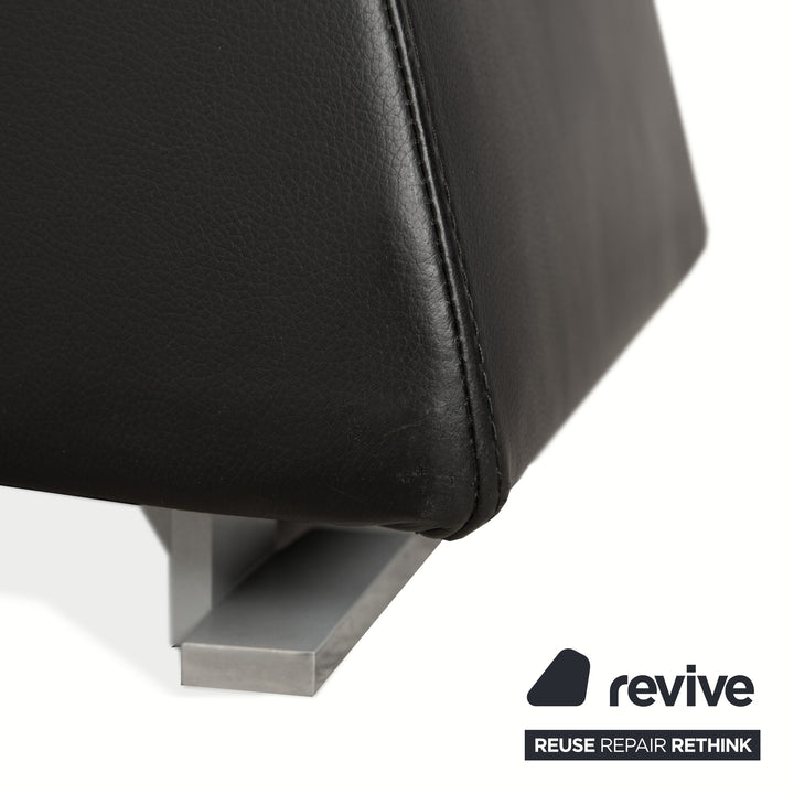 Fauteuil Jul en cuir noir Ligne Roset