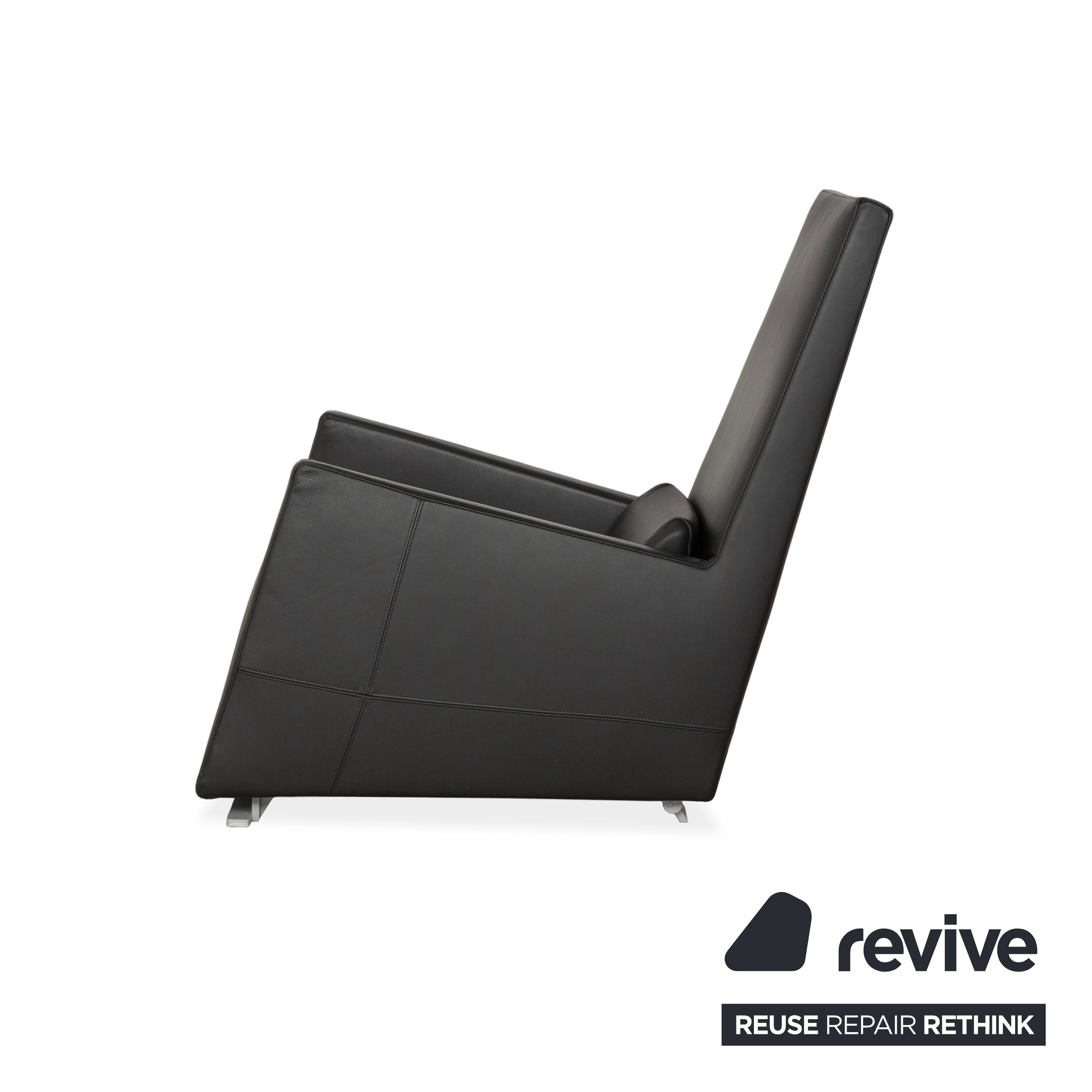 Ligne Roset Jul Leder Sessel Schwarz