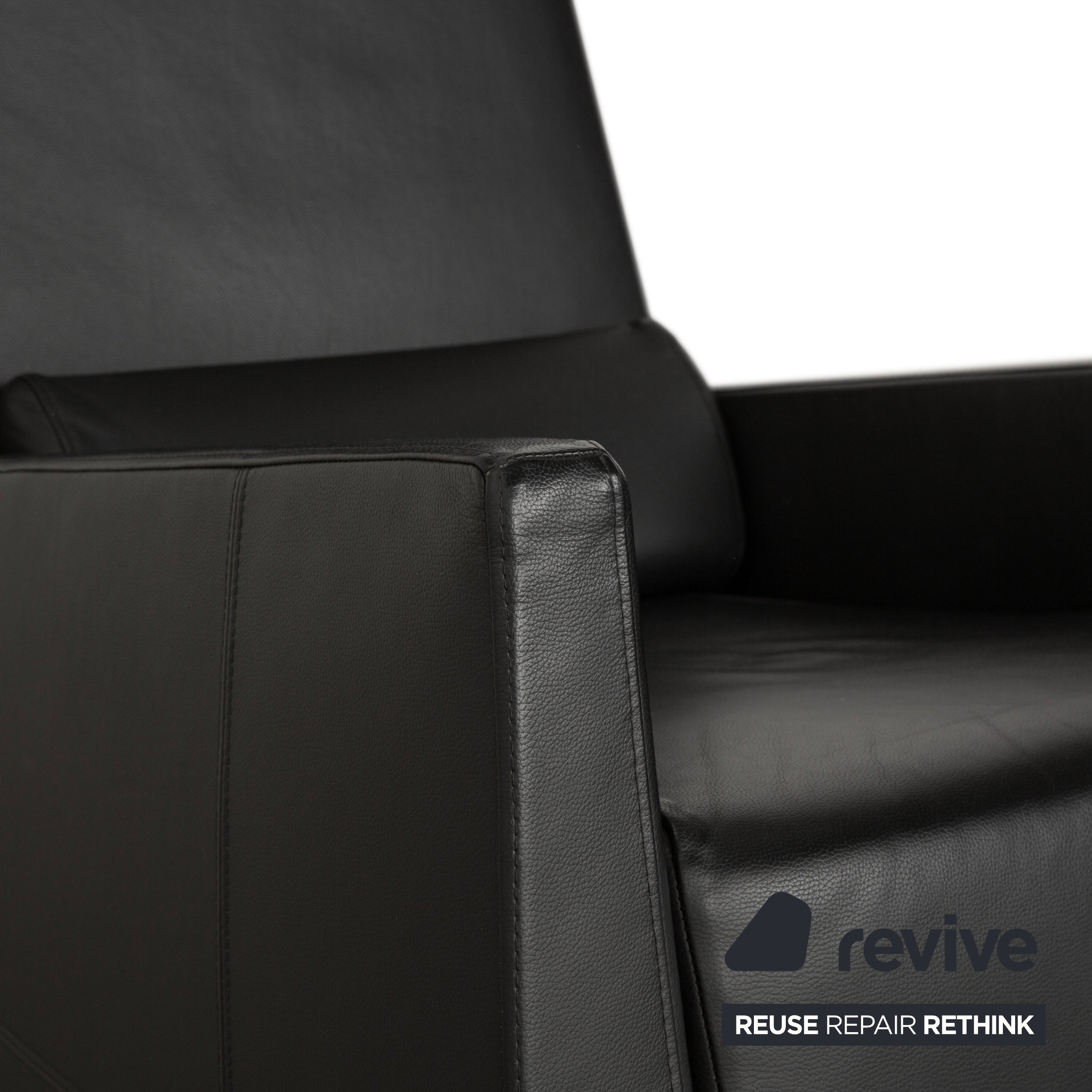 Ligne Roset Jul Leder Sessel Schwarz