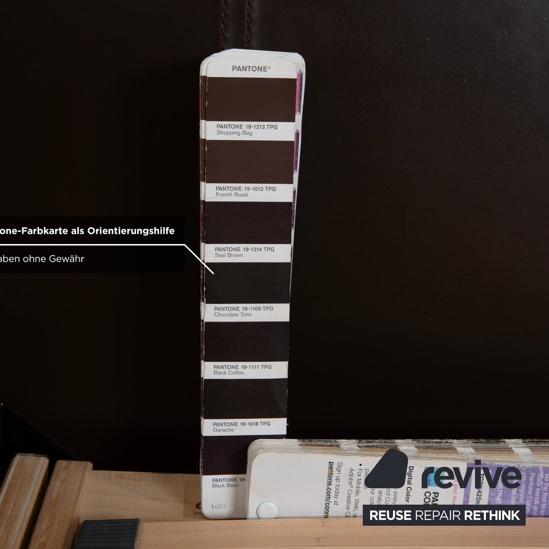 Ligne Roset Leder Bett Braun 180x200