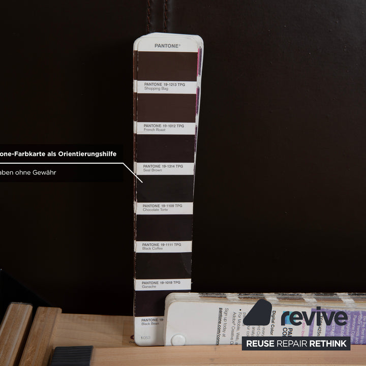 Ligne Roset Leder Bett Braun 180x200