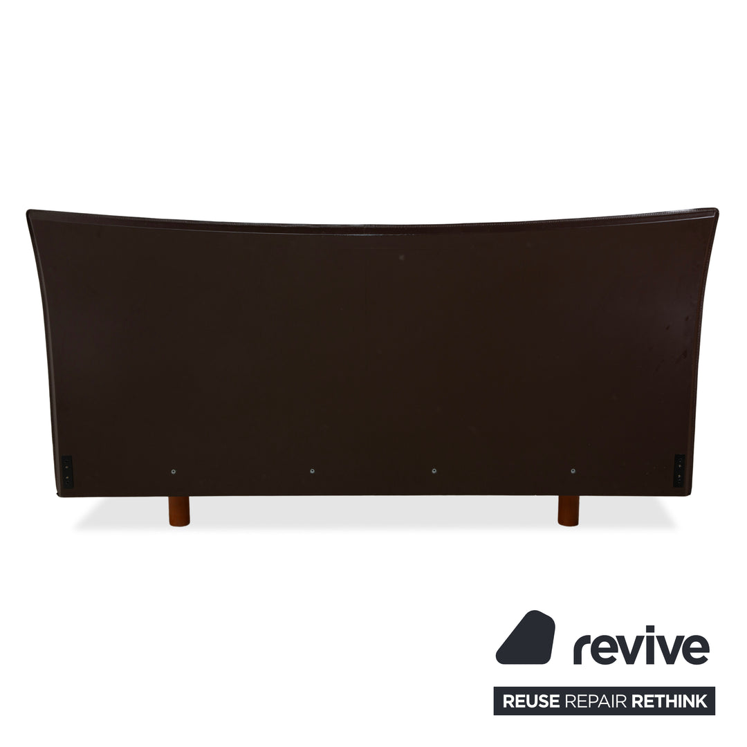 Ligne Roset Leder Bett Braun 180x200