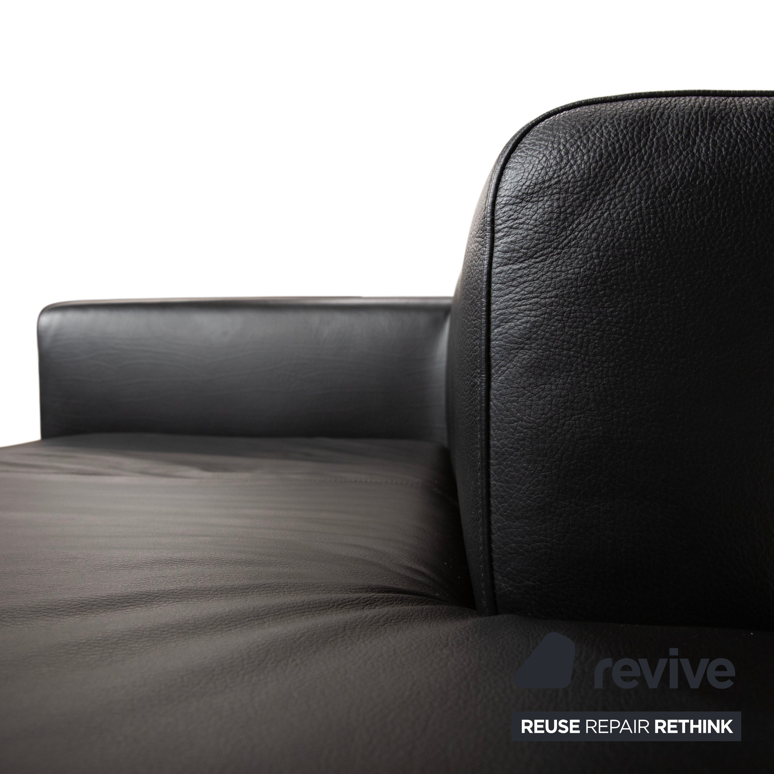 Ligne Roset læder daybed sort