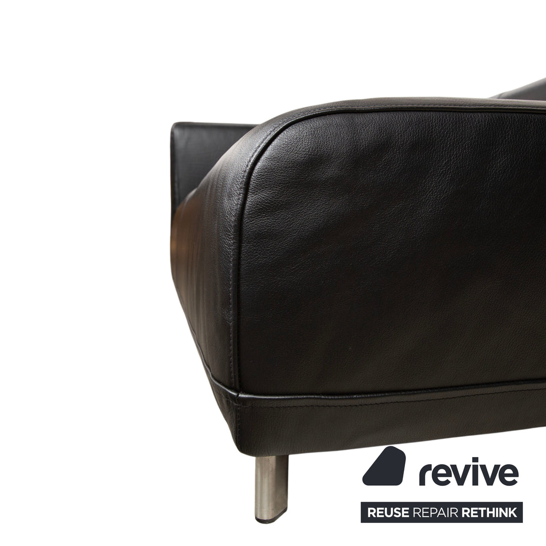 Ligne Roset Leder Liege Schwarz Daybed