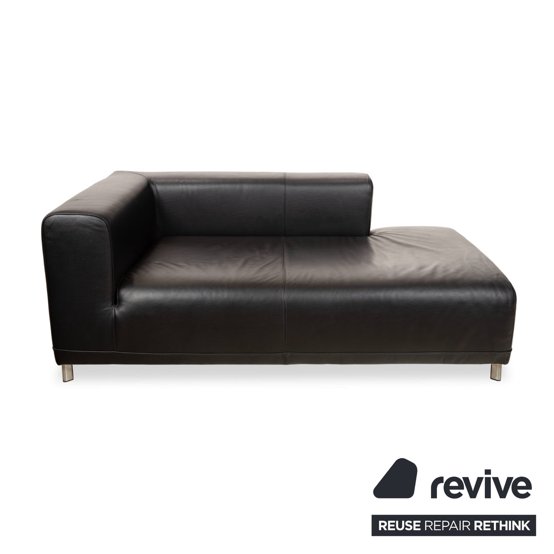 Ligne Roset Leder Liege Schwarz Daybed