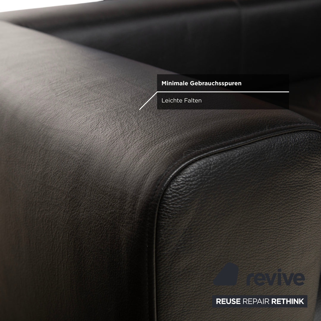 Ligne Roset Leder Liege Schwarz Daybed