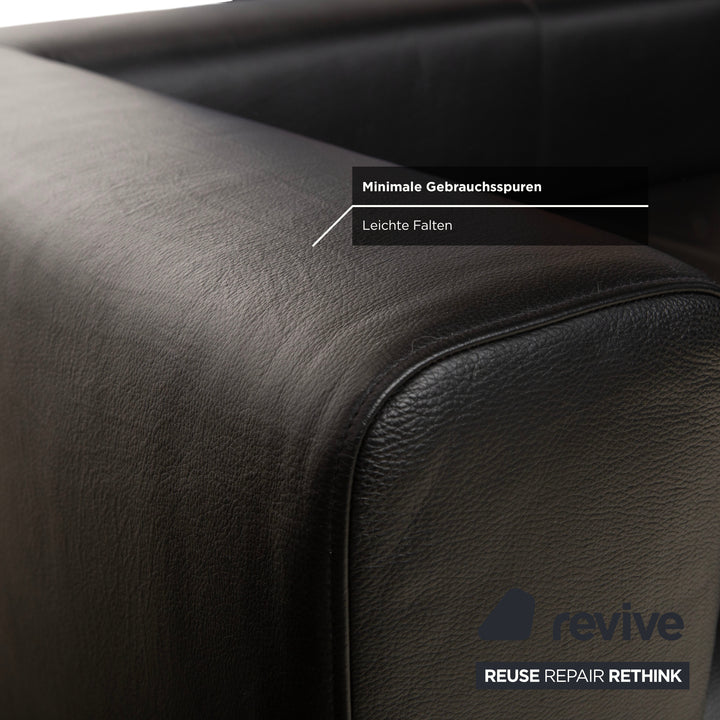 Ligne Roset Leder Liege Schwarz Daybed