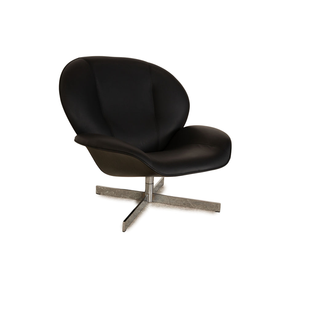 ligne roset leather armchair black manual function