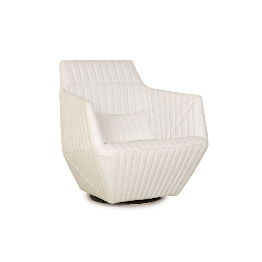 ligne roset leather armchair white