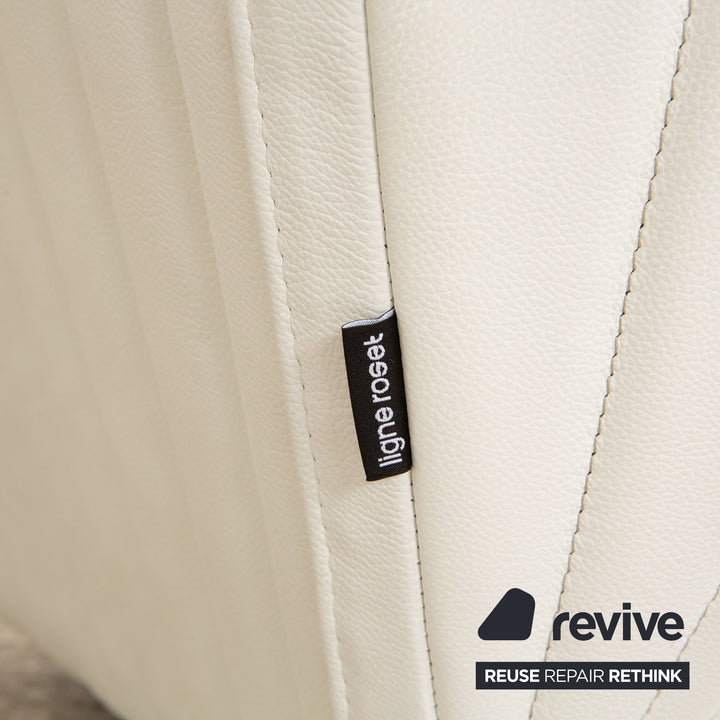 ligne roset leather armchair white