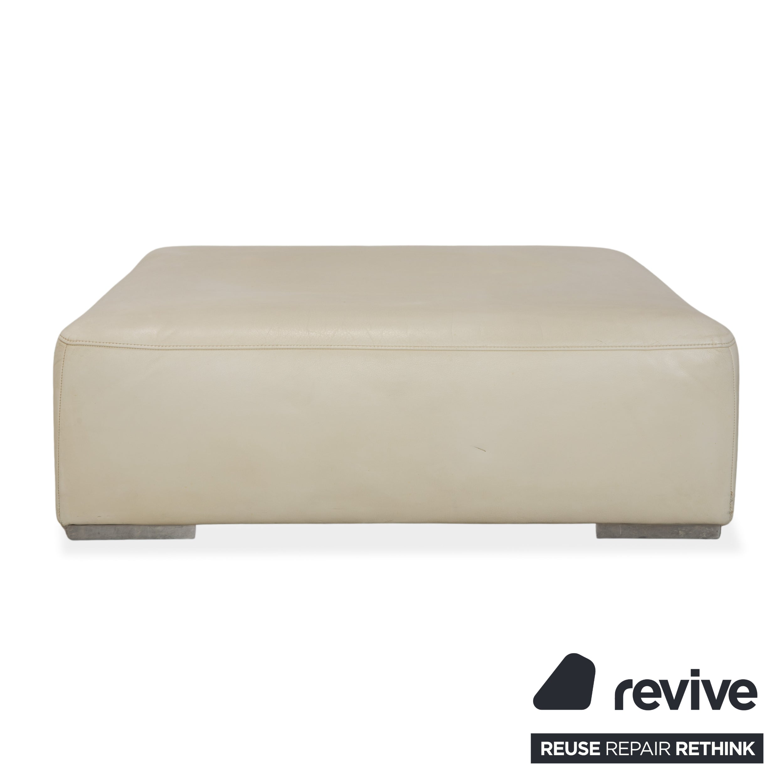 ligne roset Malhoun Leder Hocker Creme