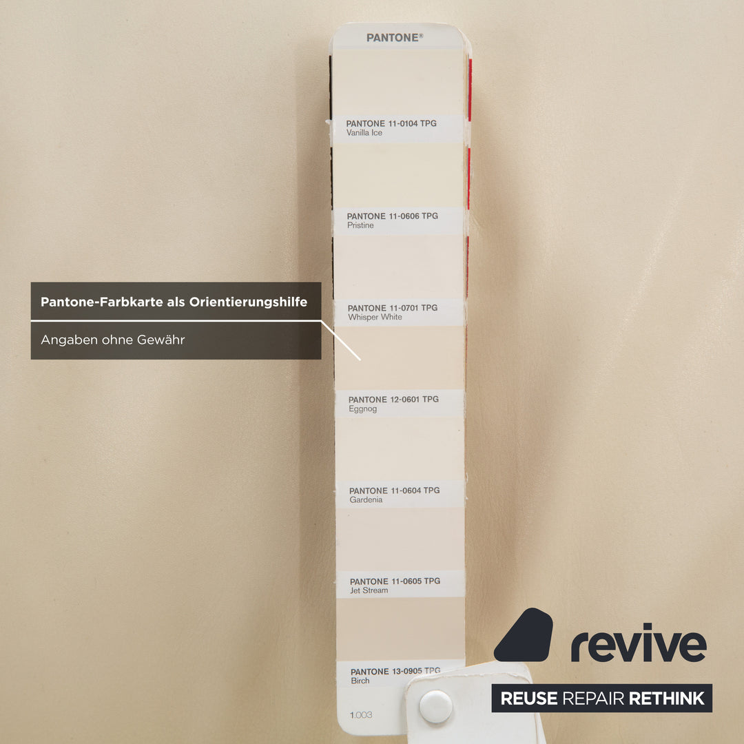 ligne roset Malhoun Leder Viersitzer Creme Sofa Couch