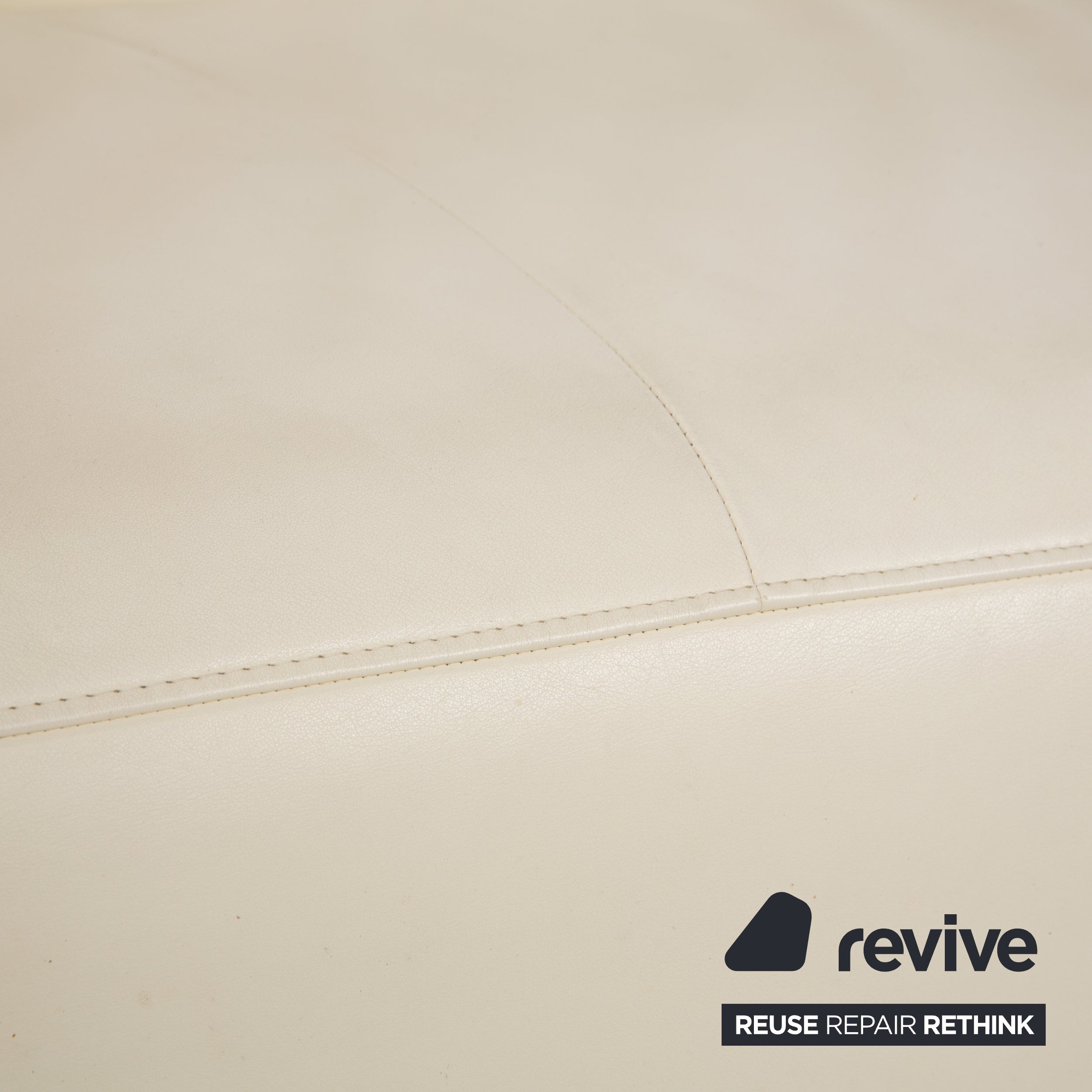 ligne roset Malhoun Leder Viersitzer Creme Sofa Couch