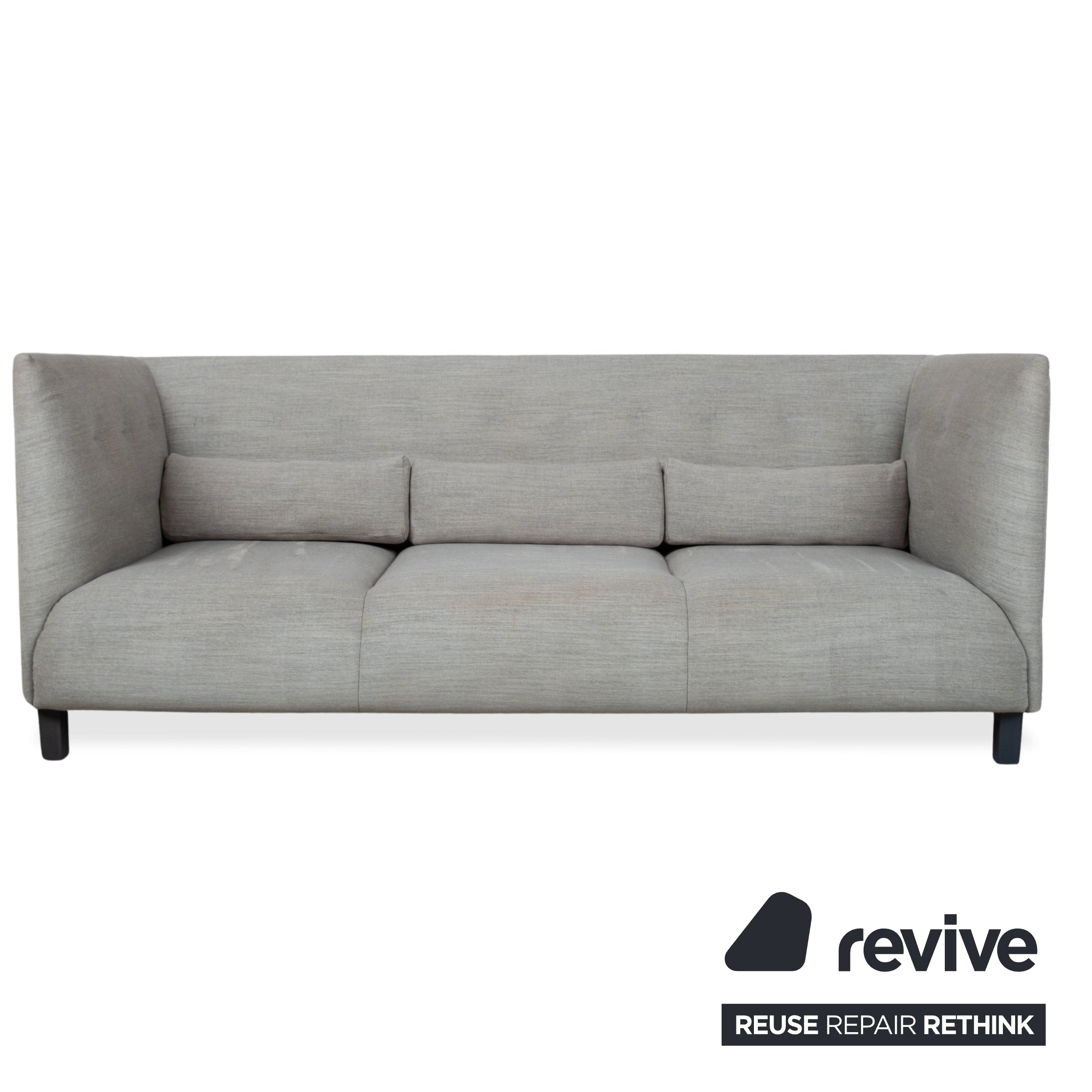 Ligne Roset MCD tyg 2x tresits soffa grå beige taupe soffa