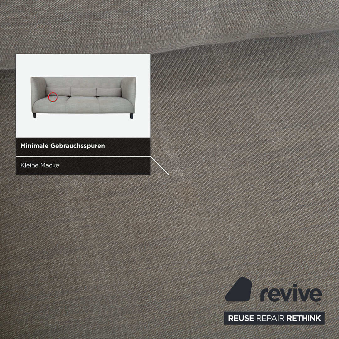 Ligne Roset MCD Stoff 2x Dreisitzer Grau Beige Taupe Sofa Couch