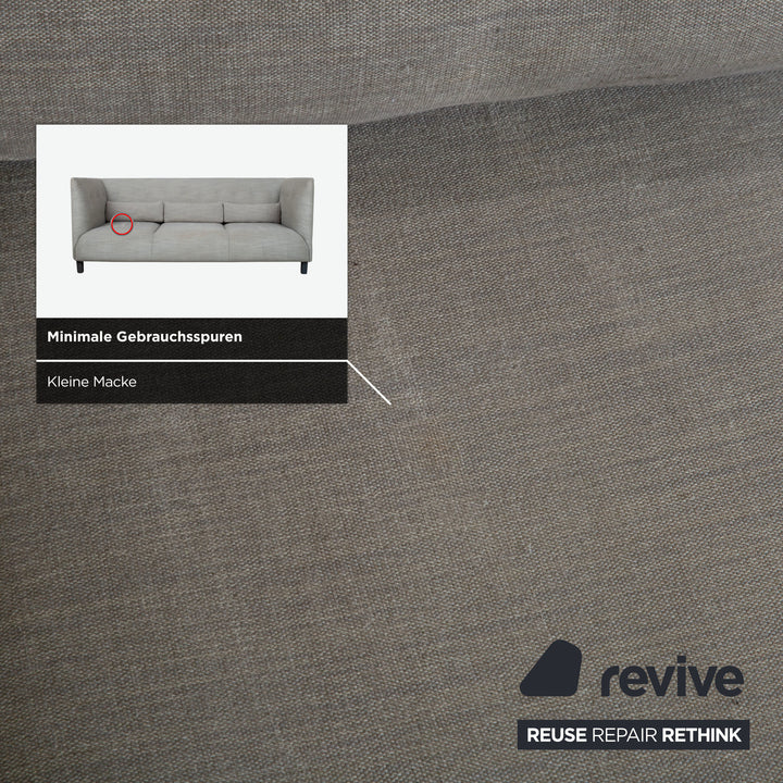 Ligne Roset MCD Stoff 2x Dreisitzer Grau Beige Taupe Sofa Couch